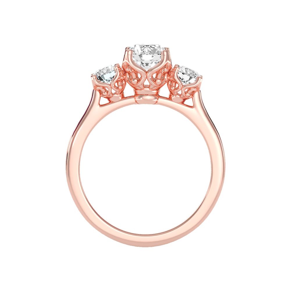 Lucent Tri Stone Ring - Four