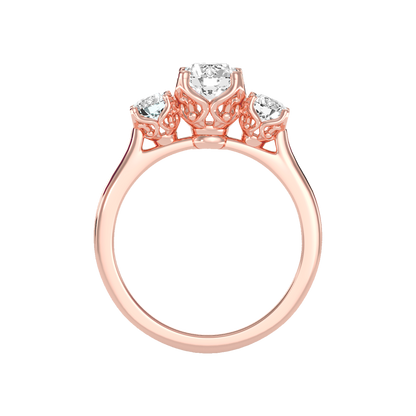 Lucent Tri Stone Ring - Four