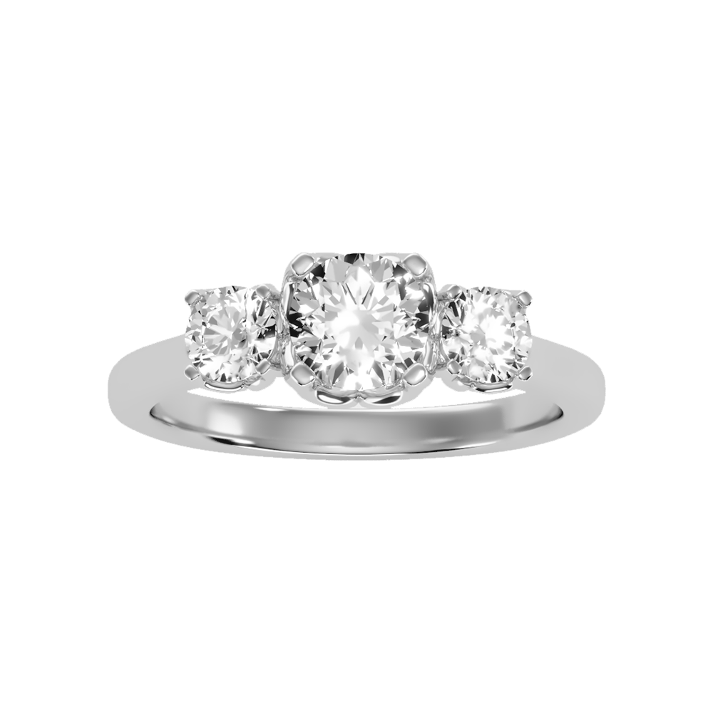 Lucent Tri Stone Ring - Six