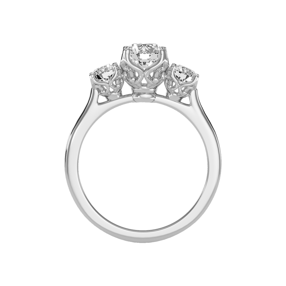 Lucent Tri Stone Ring - Eight