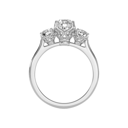 Lucent Tri Stone Ring - Eight