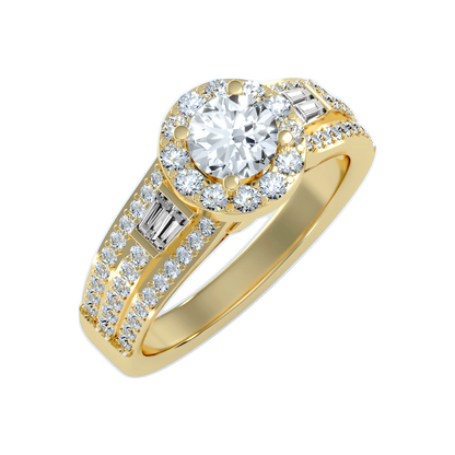 Lucrezia Diamond Halo Ring - Six