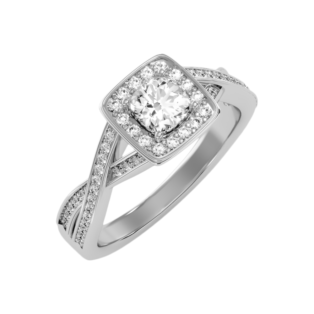 Luke Solitaire Ring In 925 Sterling Silver - One