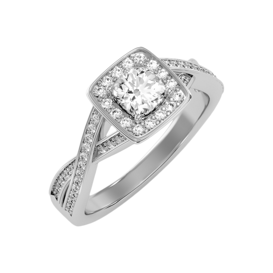 Luke Solitaire Ring In 925 Sterling Silver - One