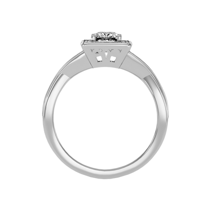 Luke Solitaire Ring In 925 Sterling Silver - Two