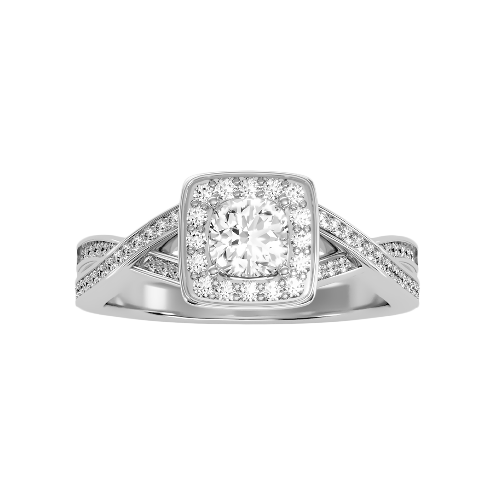 Luke Solitaire Ring In 925 Sterling Silver - Three