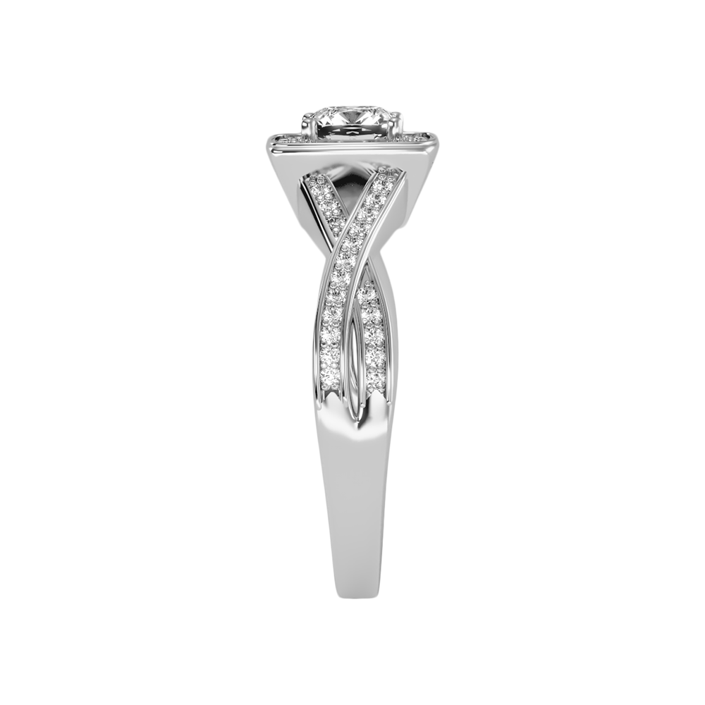 Luke Solitaire Ring In 925 Sterling Silver - Four