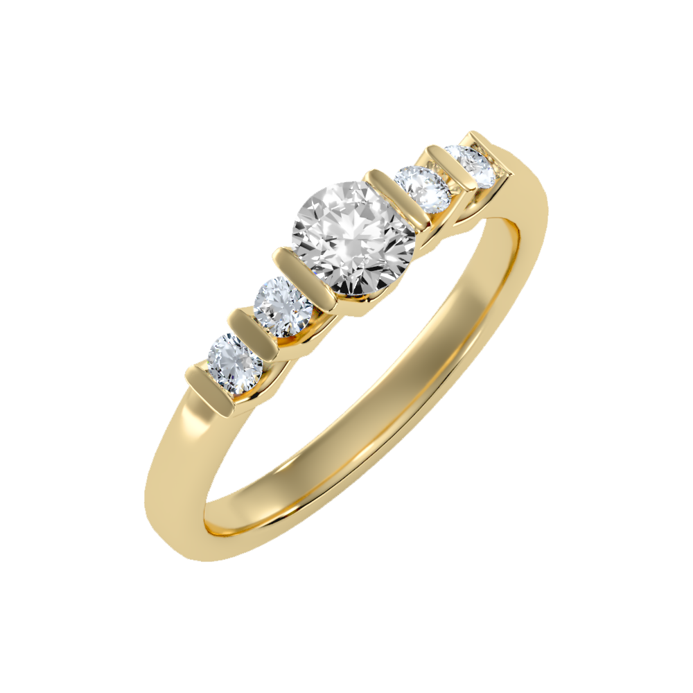 Luminously Solitaire Ring In 925 Sterling Silver - One