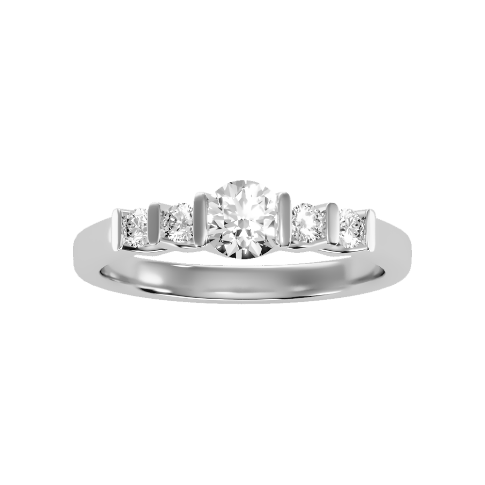 Luminously Solitaire Ring In 925 Sterling Silver - Six