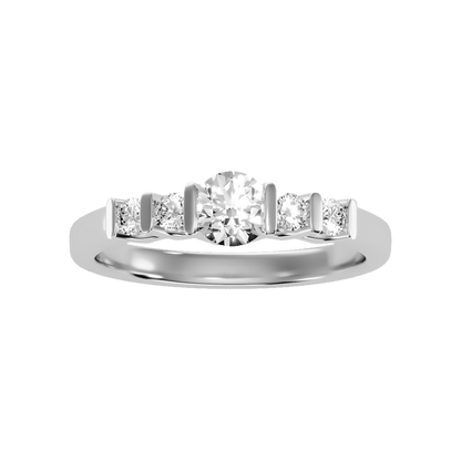 Luminously Solitaire Ring In 925 Sterling Silver - Six