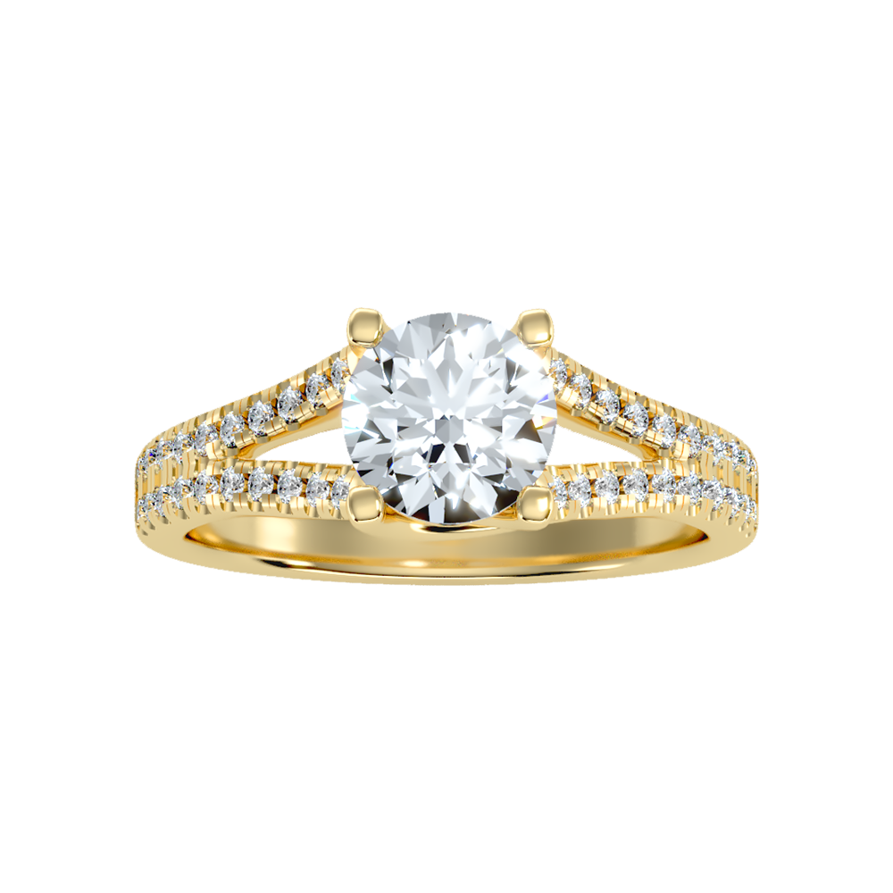 Luminous Halo Solitaire Ring - Ten