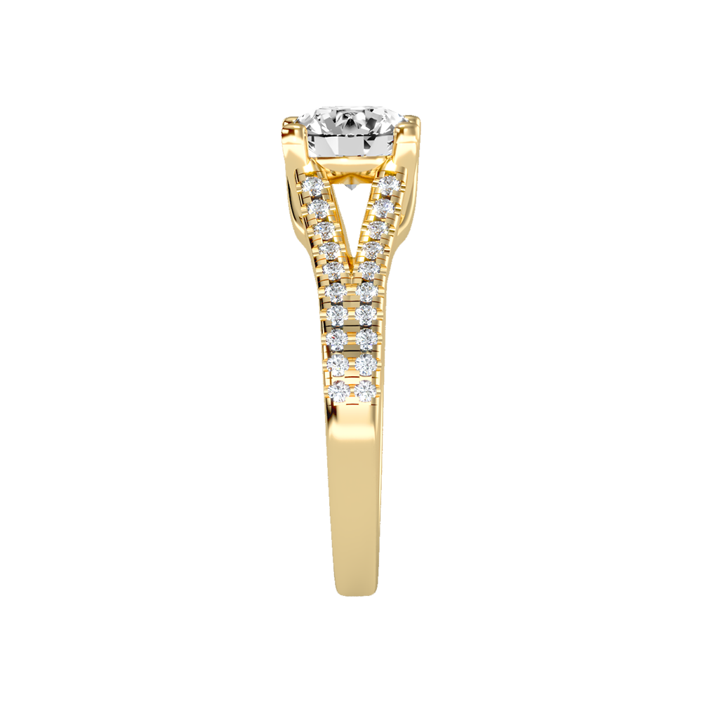 Luminous Halo Solitaire Ring In 925 Sterling Silver - Eleven