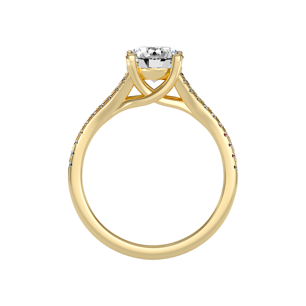 Luminous Halo Solitaire Ring - Twelve