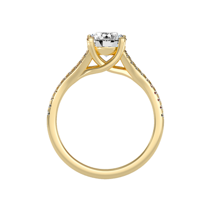 Luminous Halo Solitaire Ring - Twelve