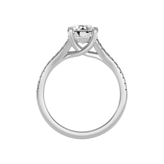 Luminous Halo Solitaire Ring - Two