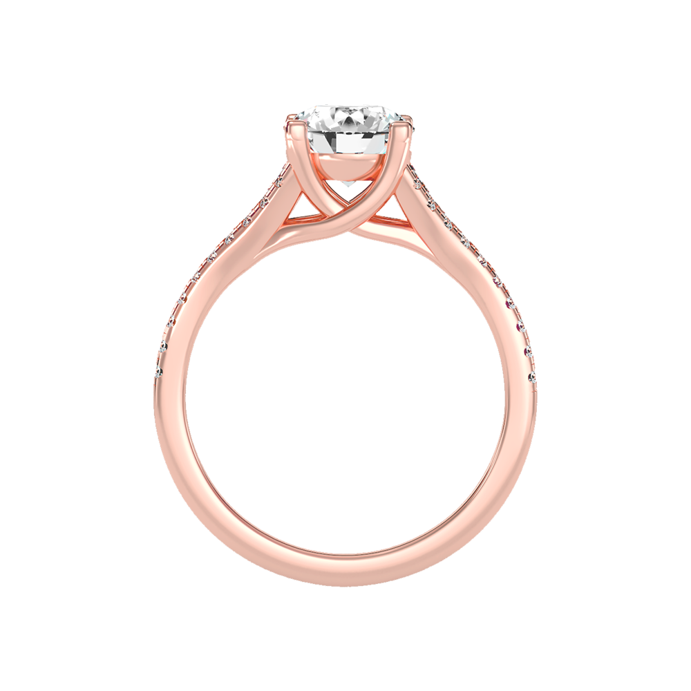 Luminous Halo Solitaire Ring - Six