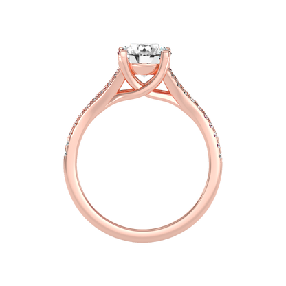 Luminous Halo Solitaire Ring - Six