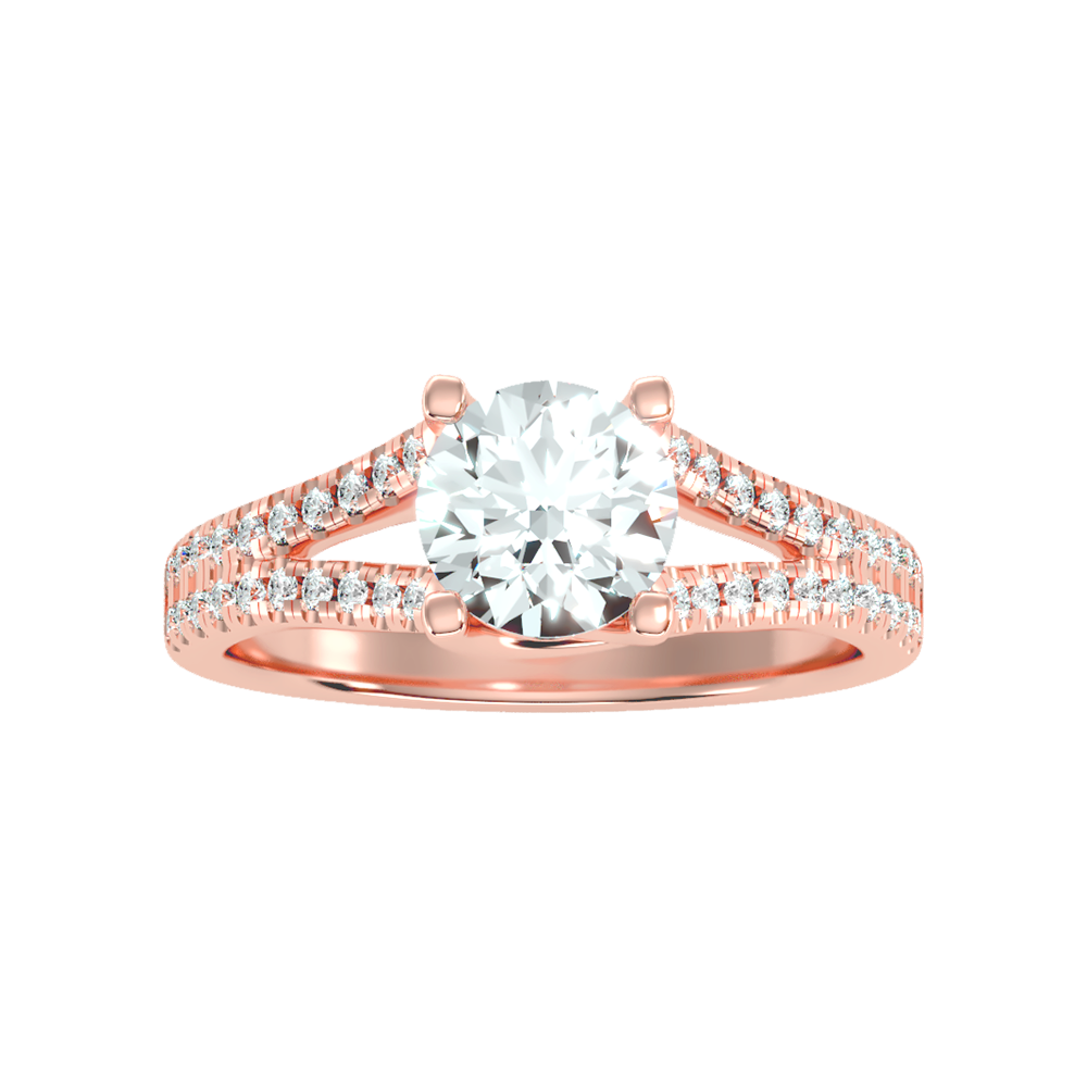Luminous Halo Solitaire Ring - Seven