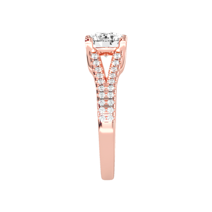 Luminous Halo Solitaire Ring - Eight