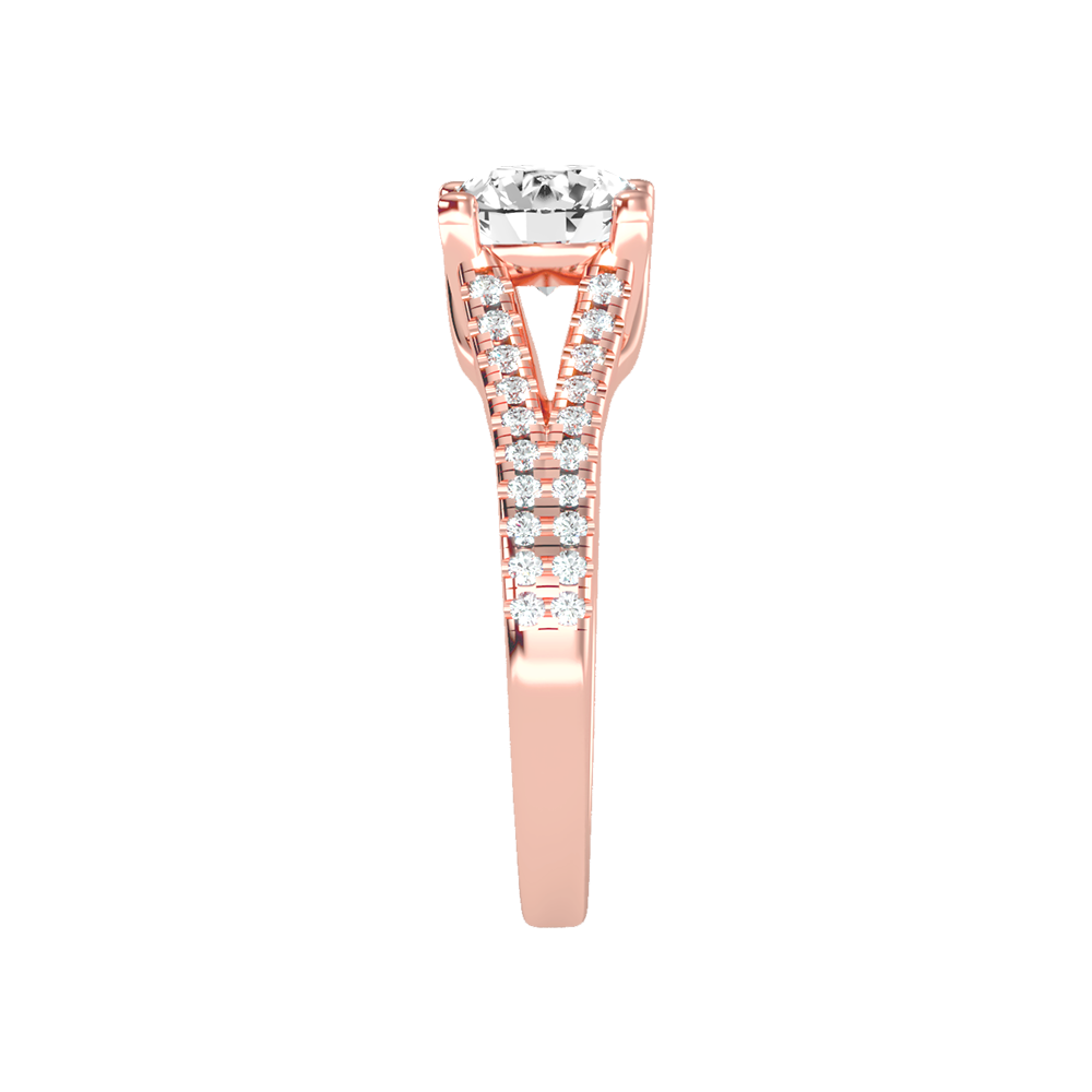 Luminous Halo Solitaire Ring In 925 Sterling Silver - Eight