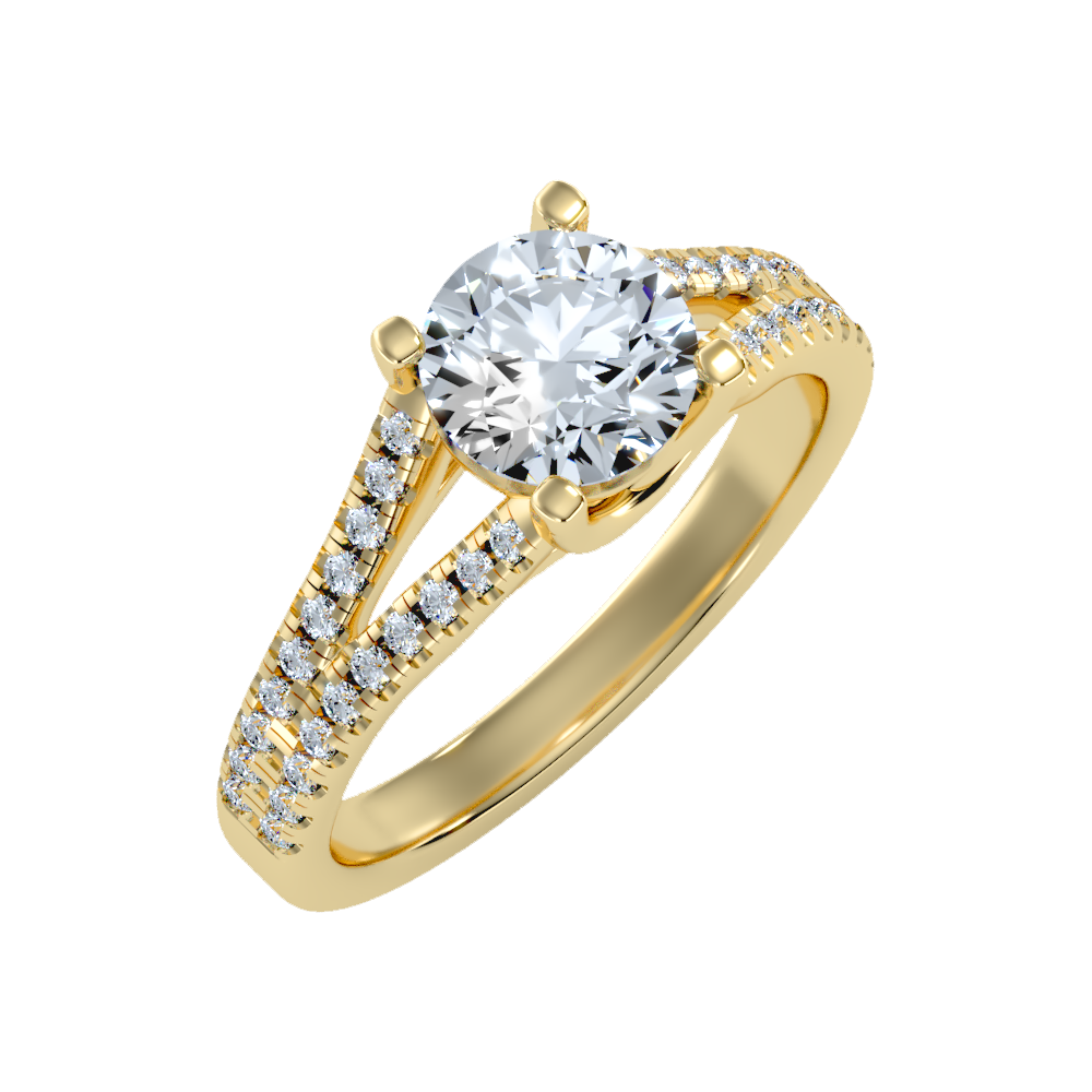 Luminous Halo Solitaire Ring - Nine