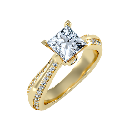 Luscious Solitaire Ring In 925 Sterling Silver - One
