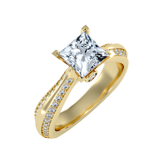 Luscious Solitaire Ring In 925 Sterling Silver - One