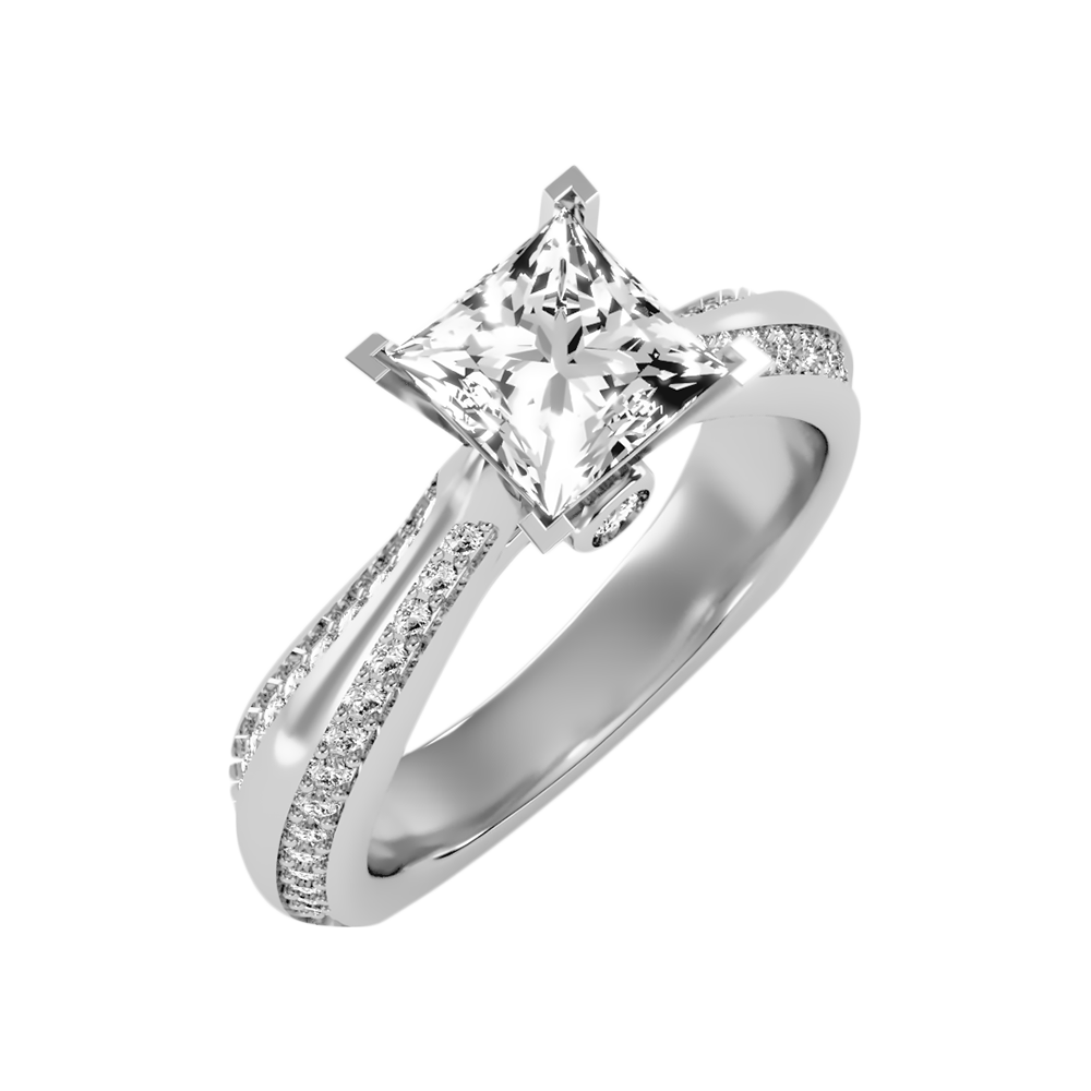 Luscious Solitaire Ring In 925 Sterling Silver - Five