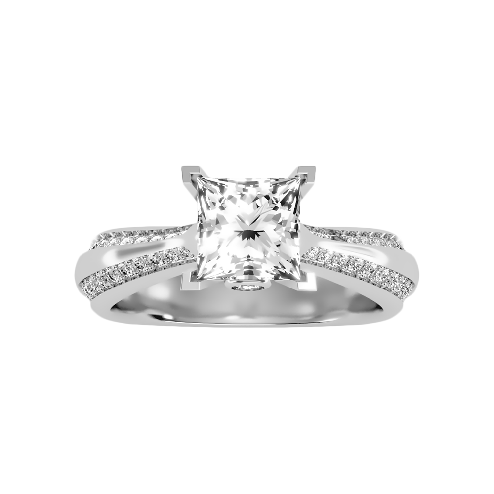 Luscious Solitaire Ring In 925 Sterling Silver - Six