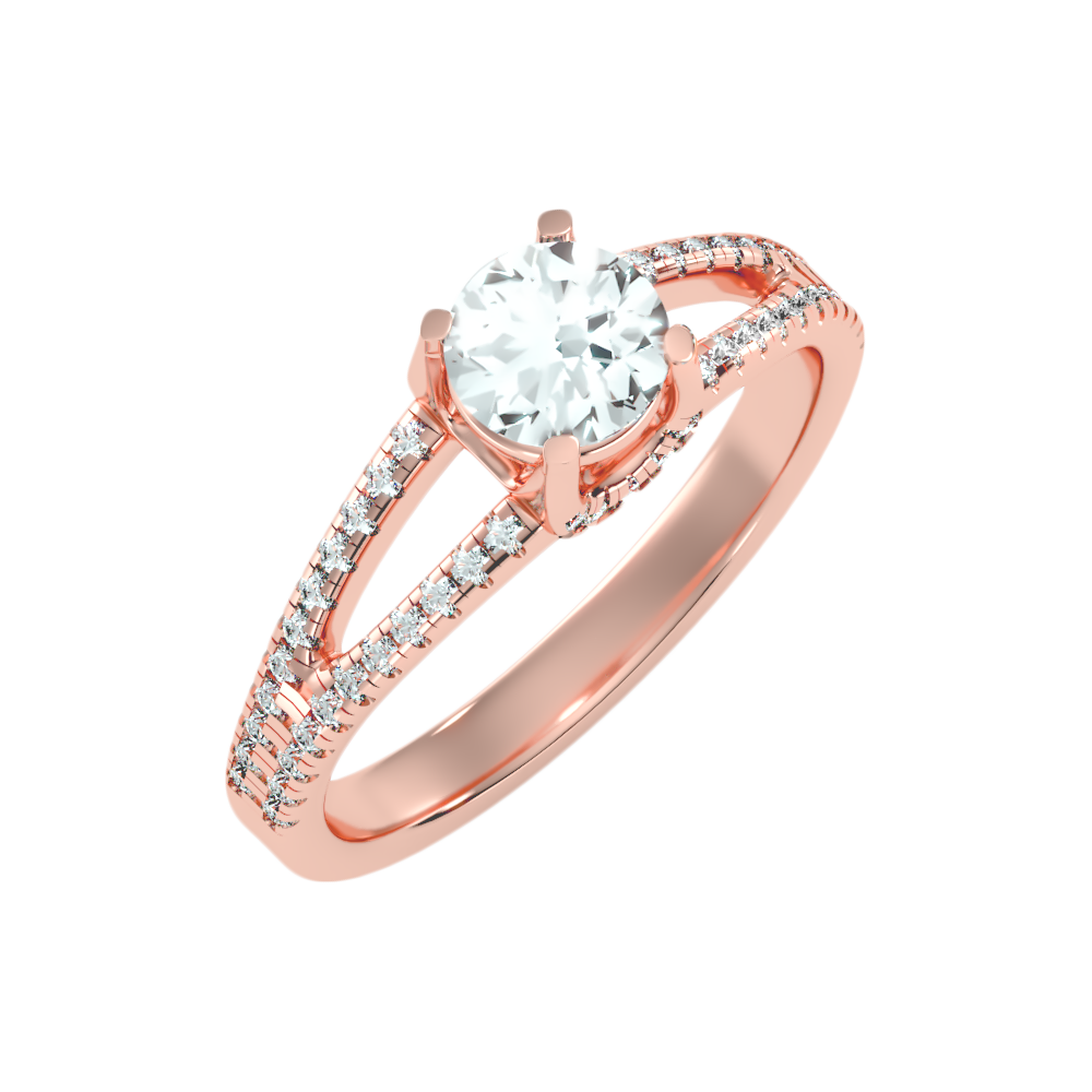 Lush Diamond Ring In 925 Sterling Silver - One