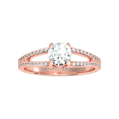 Lush Diamond Ring In 925 Sterling Silver - Two