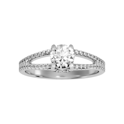 Lush Diamond Ring In 925 Sterling Silver - Six