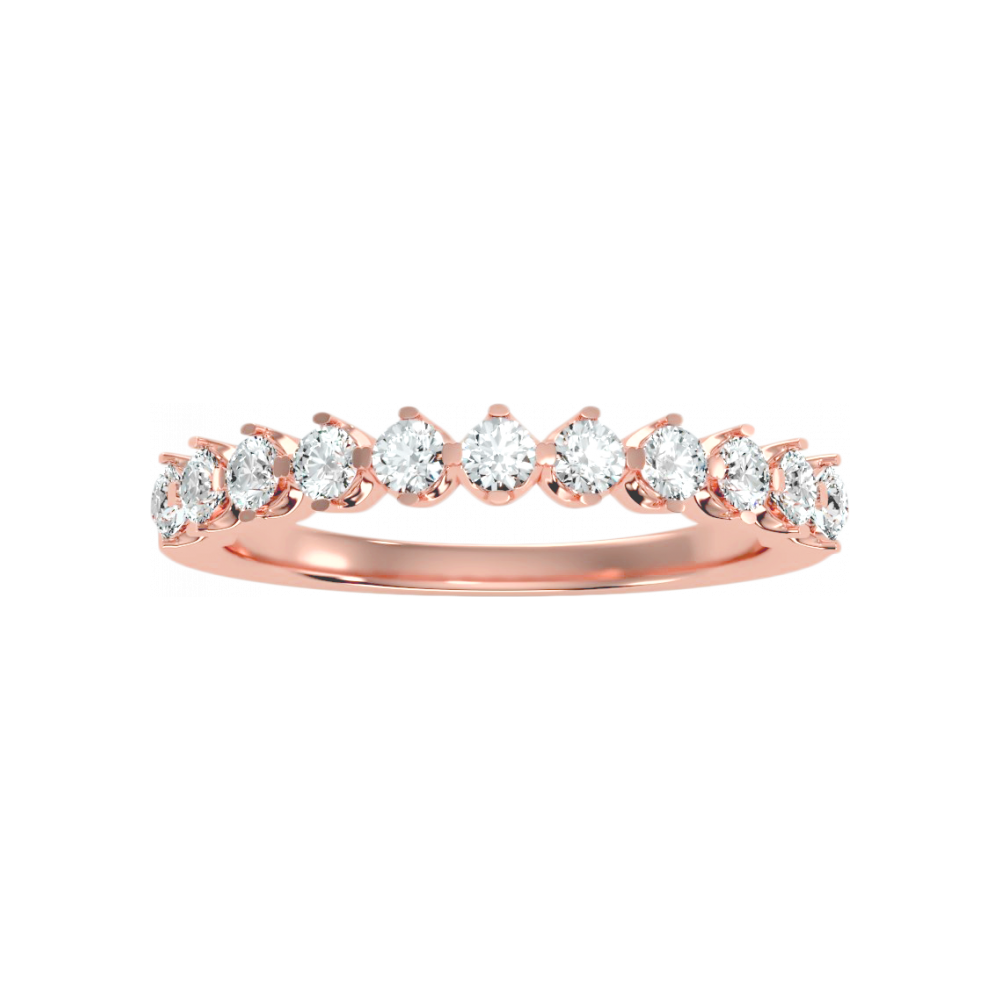 Lush Half Eternity Ring In 925 Sterling Silver - Twelve