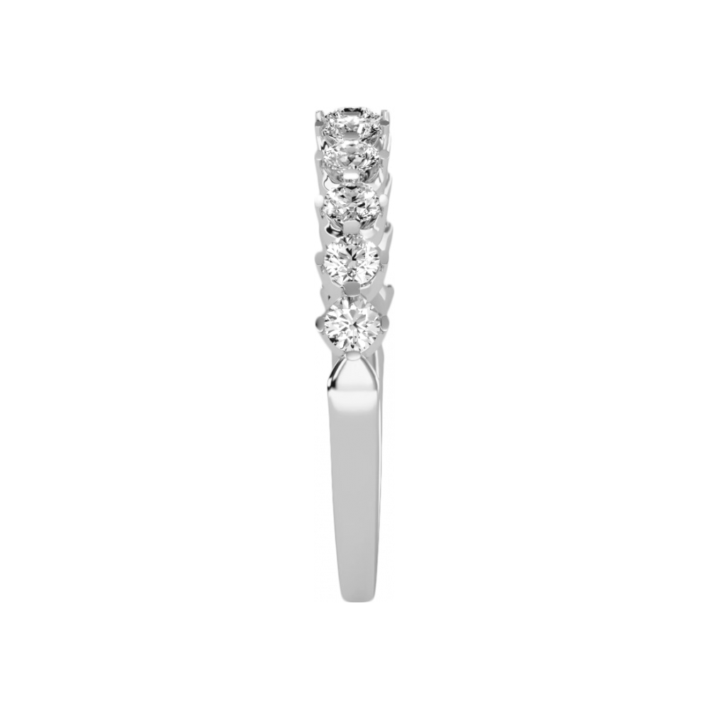 Lush Half Eternity Ring In 925 Sterling Silver - Three