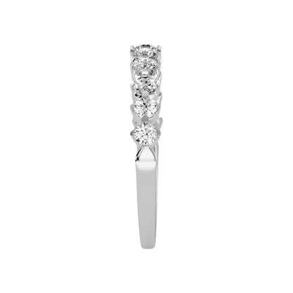 Lush Half Eternity Ring In 925 Sterling Silver - Three