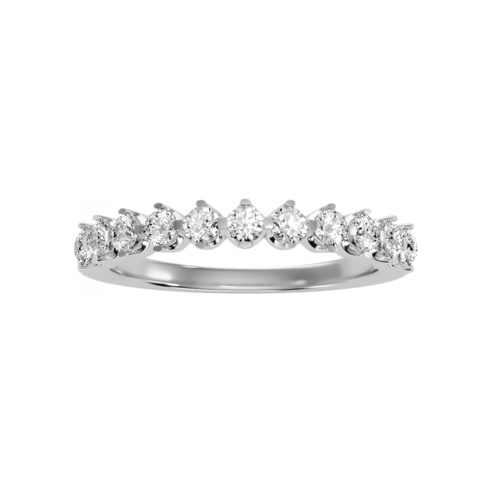 Lush Half Eternity Ring In 925 Sterling Silver - Four