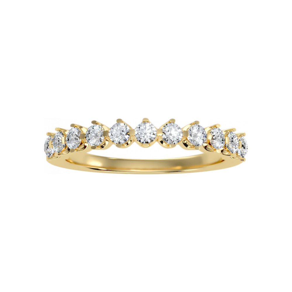 Lush Half Eternity Ring In 925 Sterling Silver - Eight