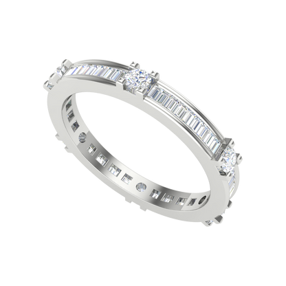 Lush Radiant Ring In 925 Sterling Silver - Five