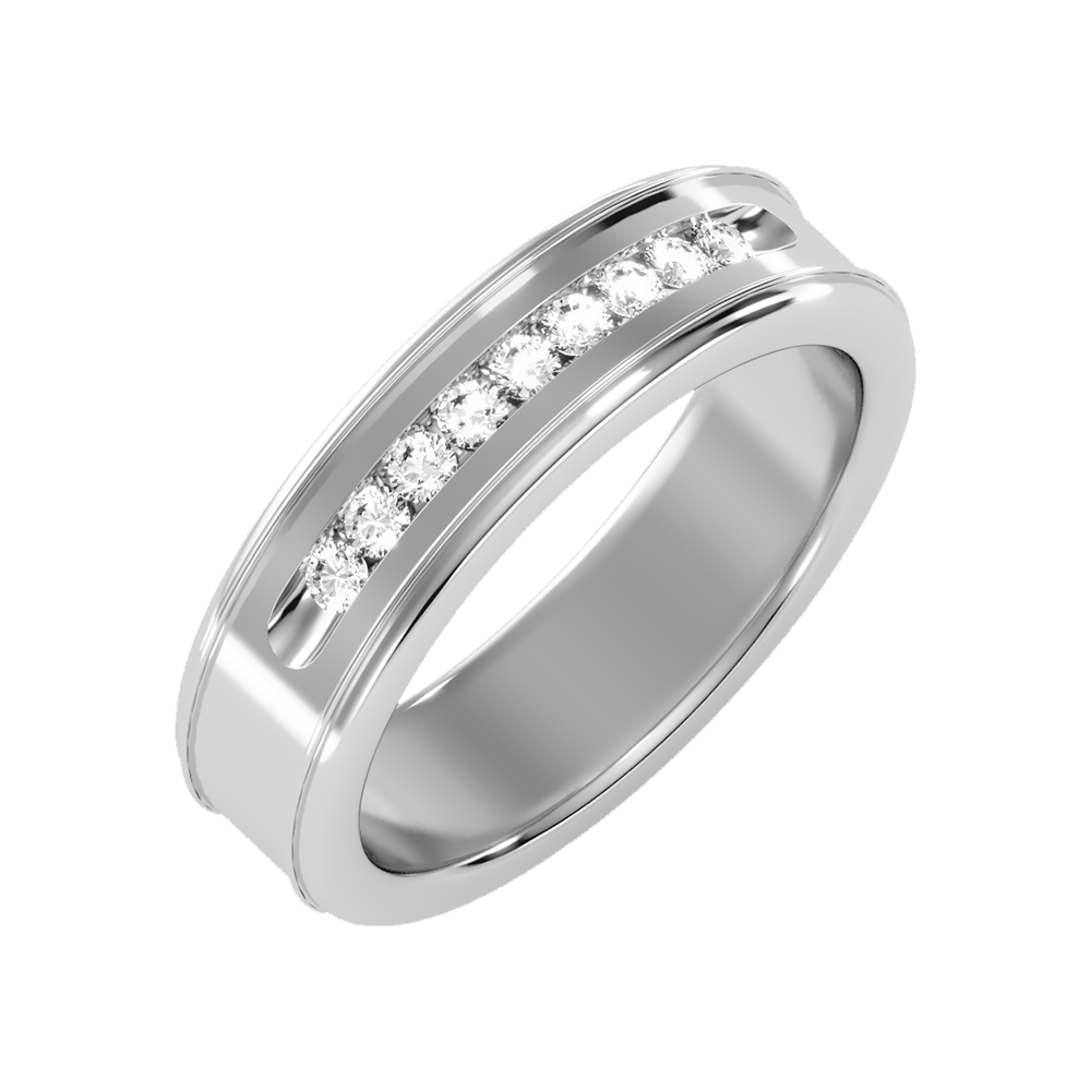 Lusterous Men's Broad Band Ring - One