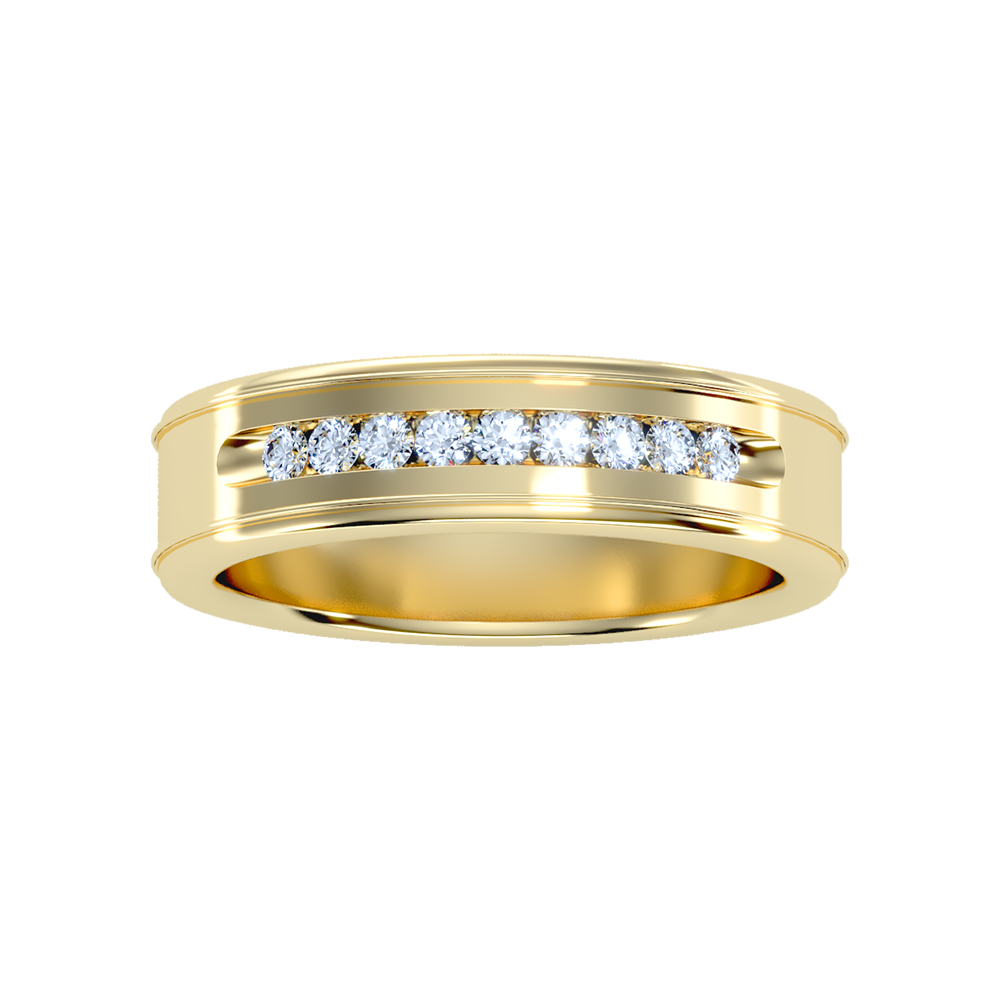Lusterous Men's Broad Band Ring - Ten