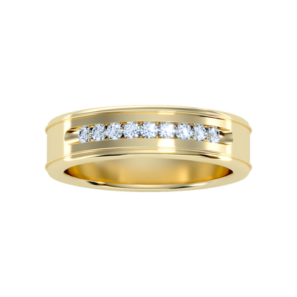Lusterous Men's Broad Band Ring - Ten