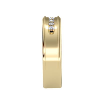Lusterous Men's Broad Band Ring In 925 Sterling Silver - Eleven