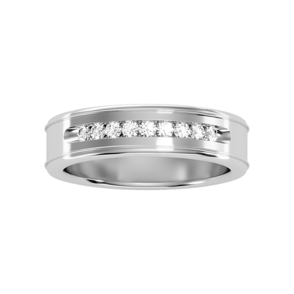 Lusterous Men's Broad Band Ring - Three
