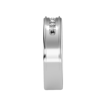 Lusterous Men's Broad Band Ring - Four
