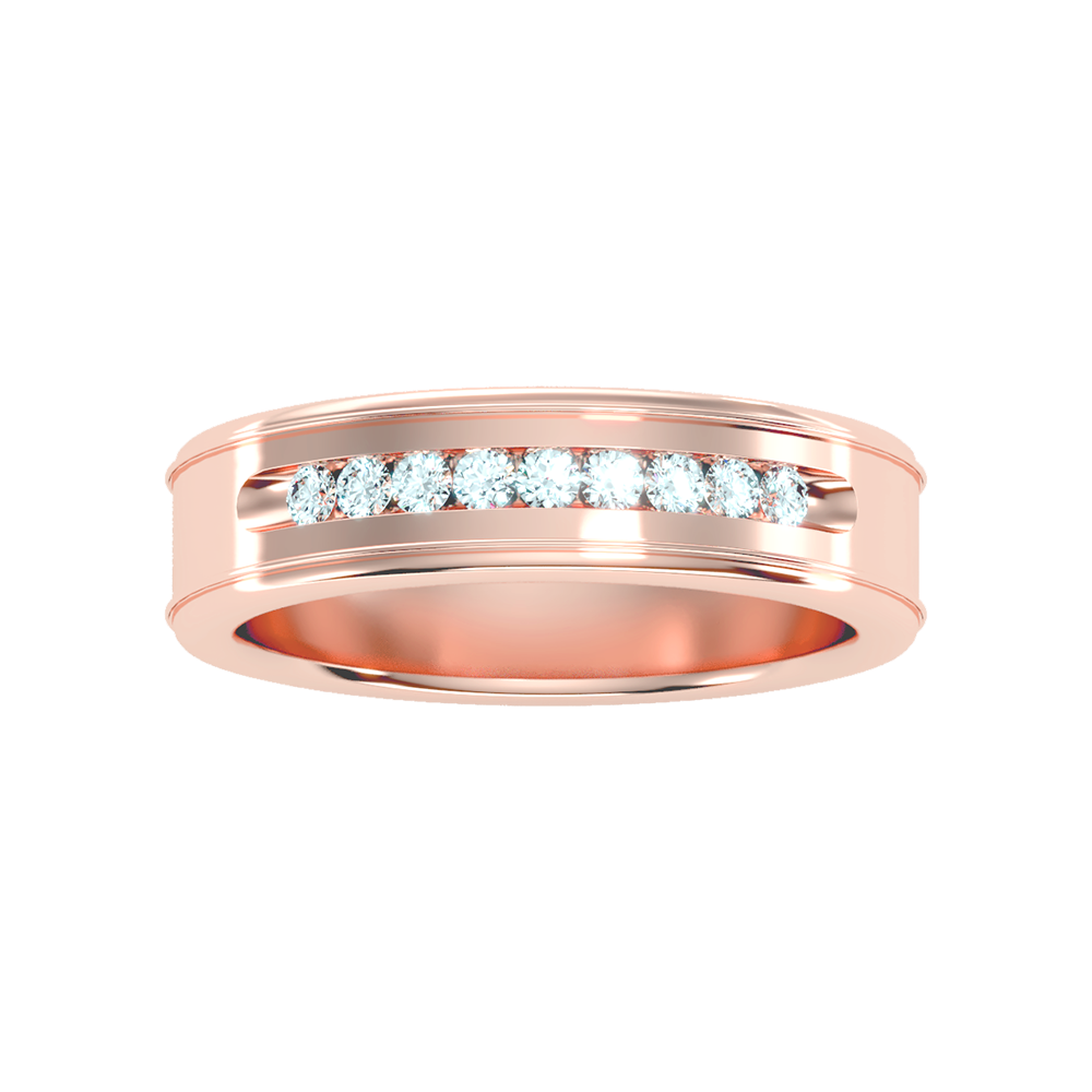 Lusterous Men's Broad Band Ring - Six