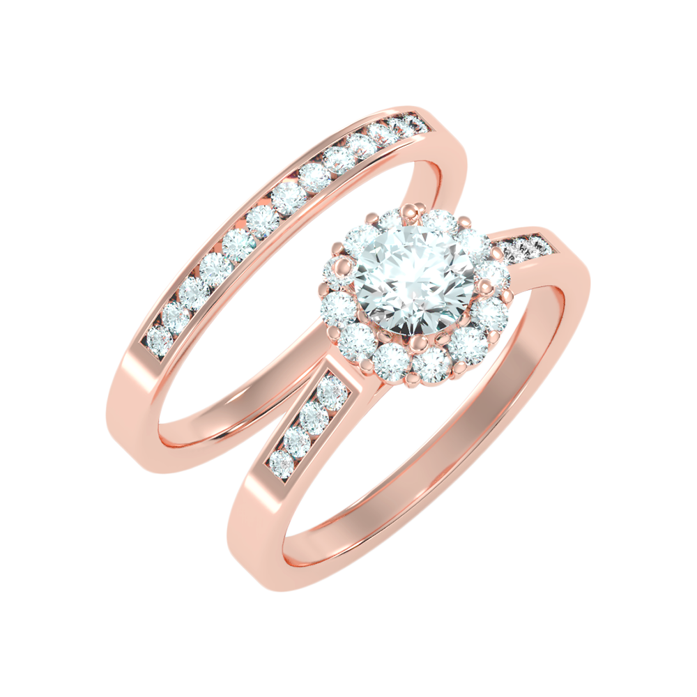 Lustrous Bridal Ring Set - One