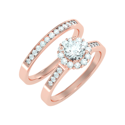 Lustrous Bridal Ring Set - One