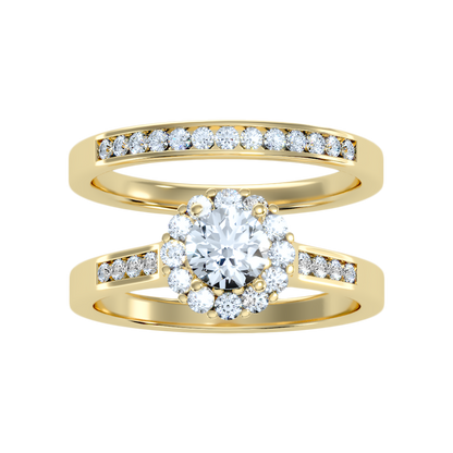 Lustrous Bridal Ring Set In 925 Sterling Silver - Ten
