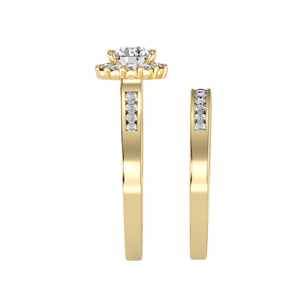 Lustrous Bridal Ring Set In 925 Sterling Silver - Eleven