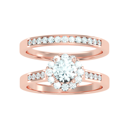 Lustrous Bridal Ring Set In 925 Sterling Silver - Two